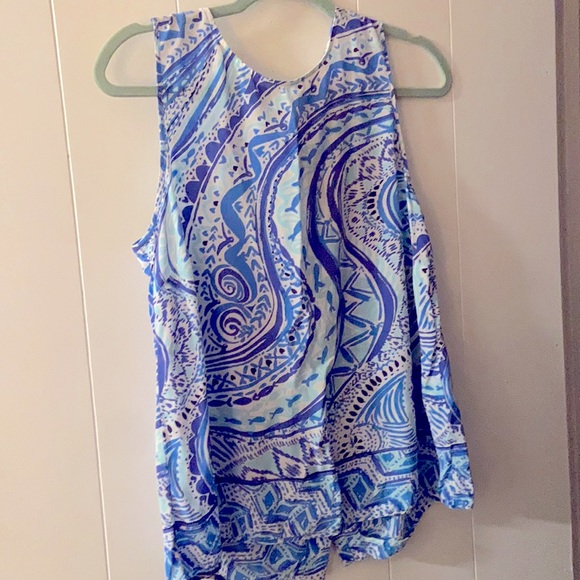 Lilly Pulitzer Tops - Lily Pulitzer blue fish tank top.